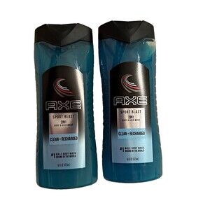 2 AXE Sport Blast 2-in-1 Body & Hair Wash Clean + Recharged discontinued